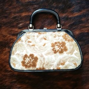 Vintage Purse Chenille Flowers Jaclyn